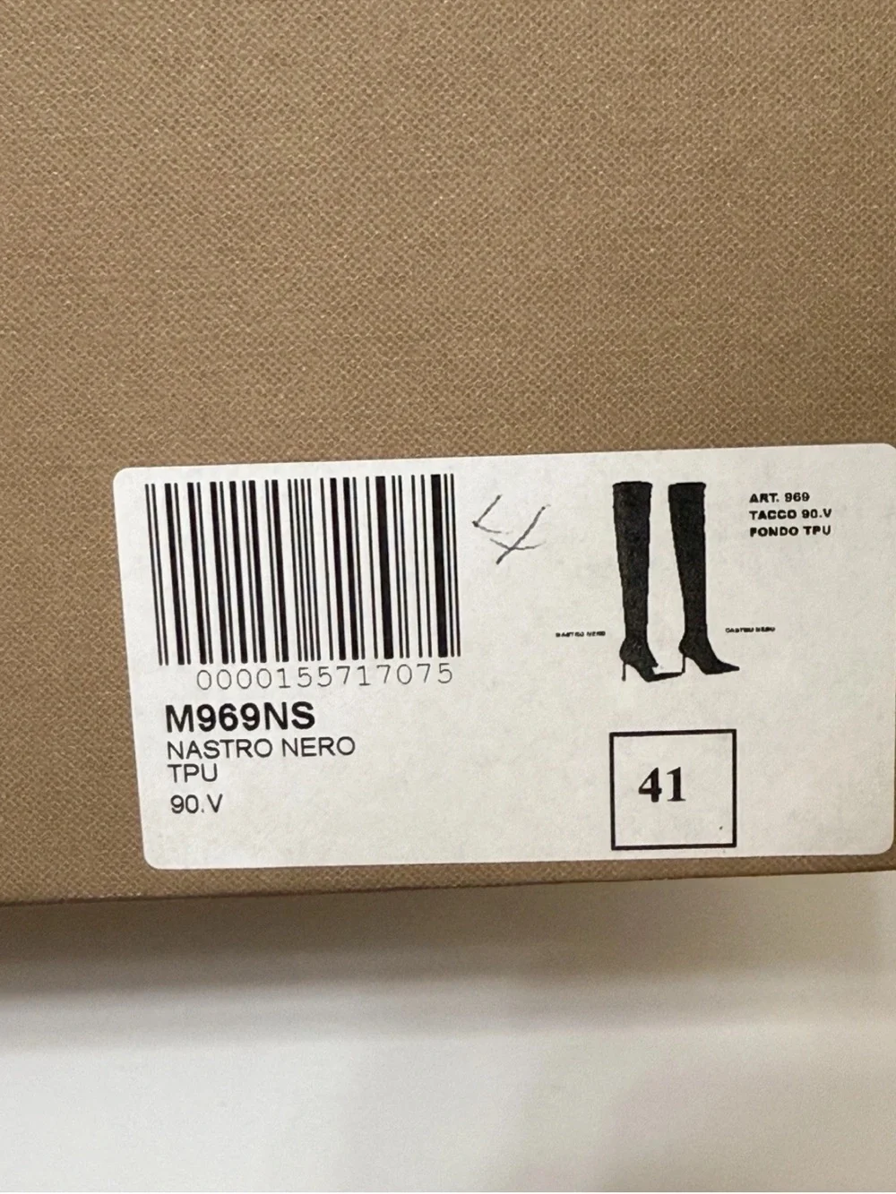 41 US9.5 Bianca Di 🇮🇹Italy Thigh High Boots As Leather 28”Shaft Heel Pointed Toe